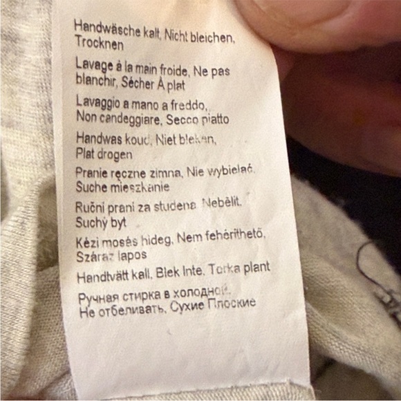 VENUS Cream Long Sleeve Top with Dark Charcoal Lace Accents Sixe L - Picture 12 of 12